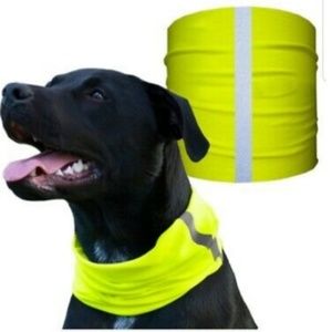 Reflective Yellow Dog Shield Bandana Scarf